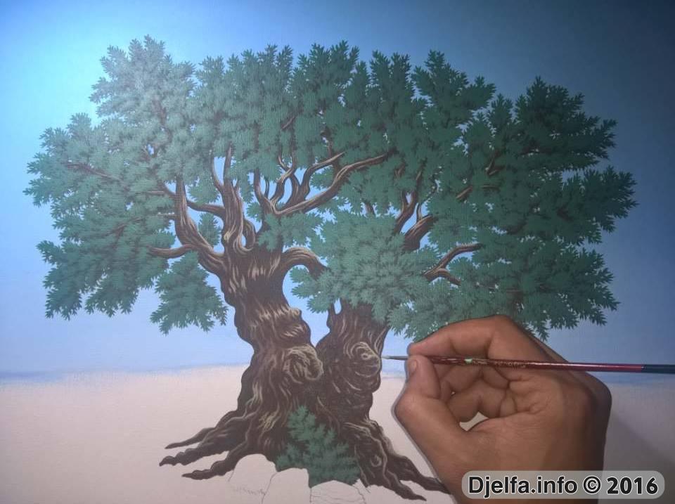 موضوع مميز شجرة الزيتون من بلاد القبائل لوحتي الفنية مع مراحل